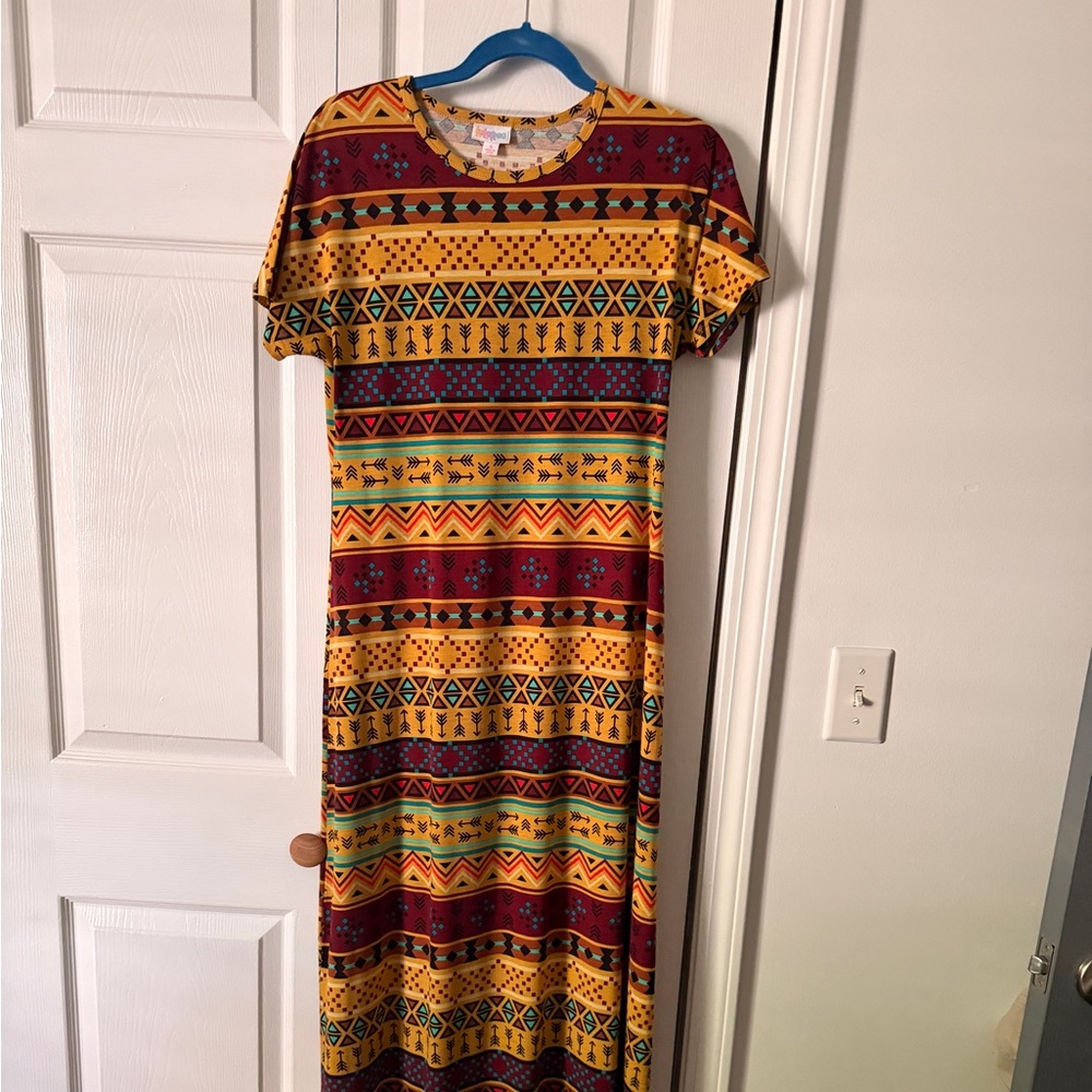 LuLaRoe Vibrant Patterned Maxi Dress